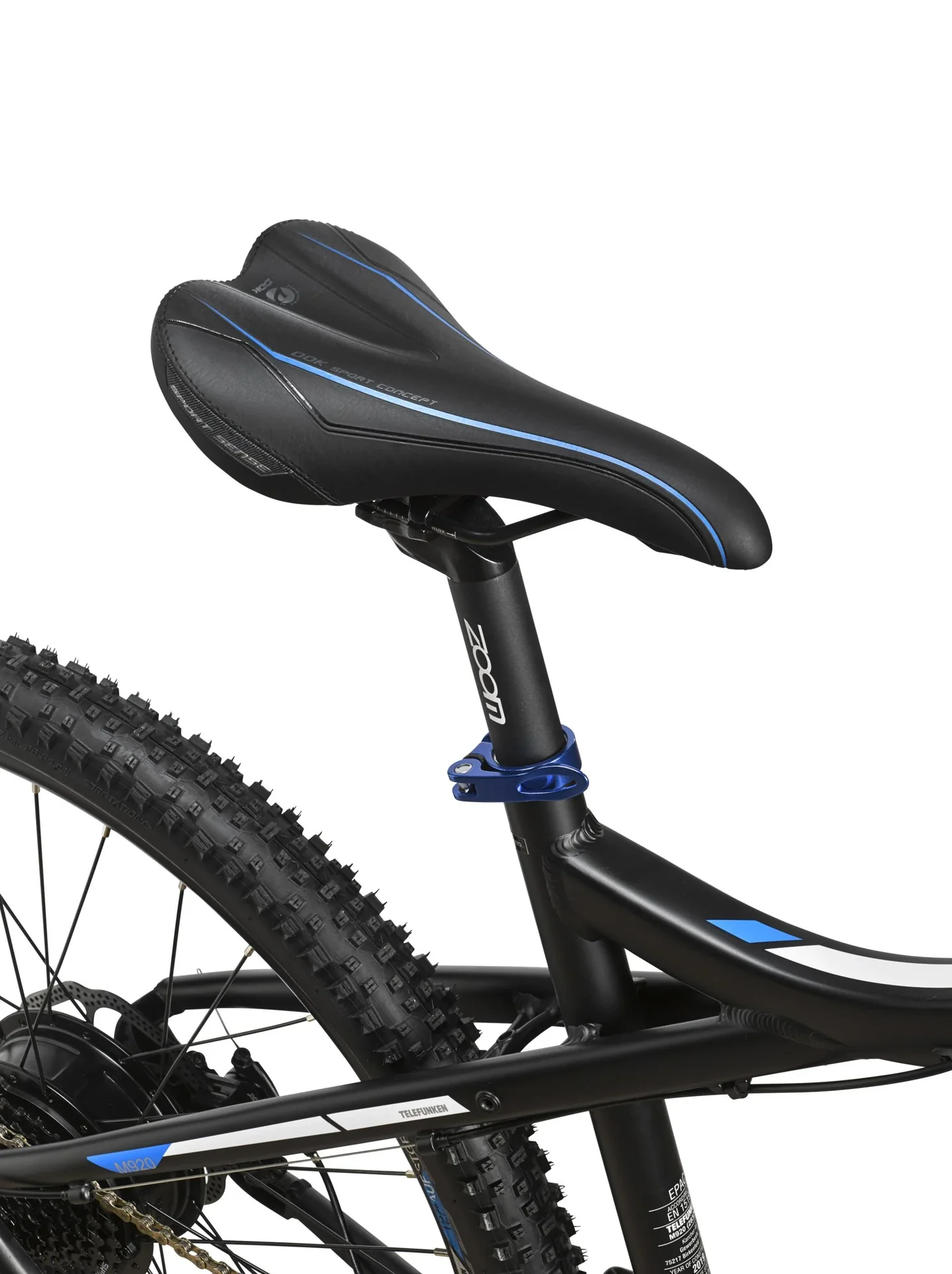 Unisex Alu MTB Hardtail E-Bike 27,5 Zoll, 9-Gang Kettenschaltung, Rahmenhöhe 48 cm, anthrazit/blau, Aufsteiger M920 - 0