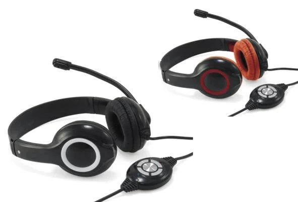 Headset USB 2m Kabel, Mikro, Fernbedienung Stereo schwarz - 1