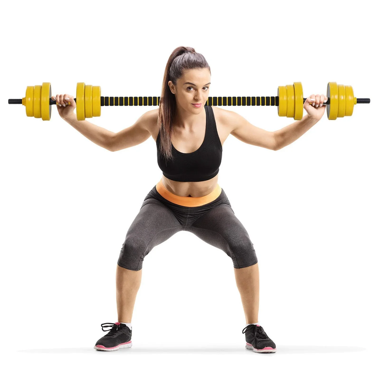 25 kg Hantel & Langhantel ergonomisch hochwertig verstellbar 3-in-1 - 1