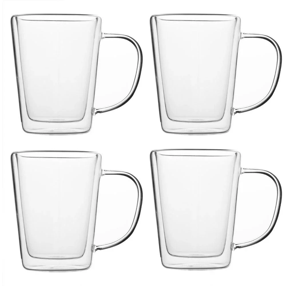 Teegläser Set 4 Stück - je 250ml - Doppelglas - 6