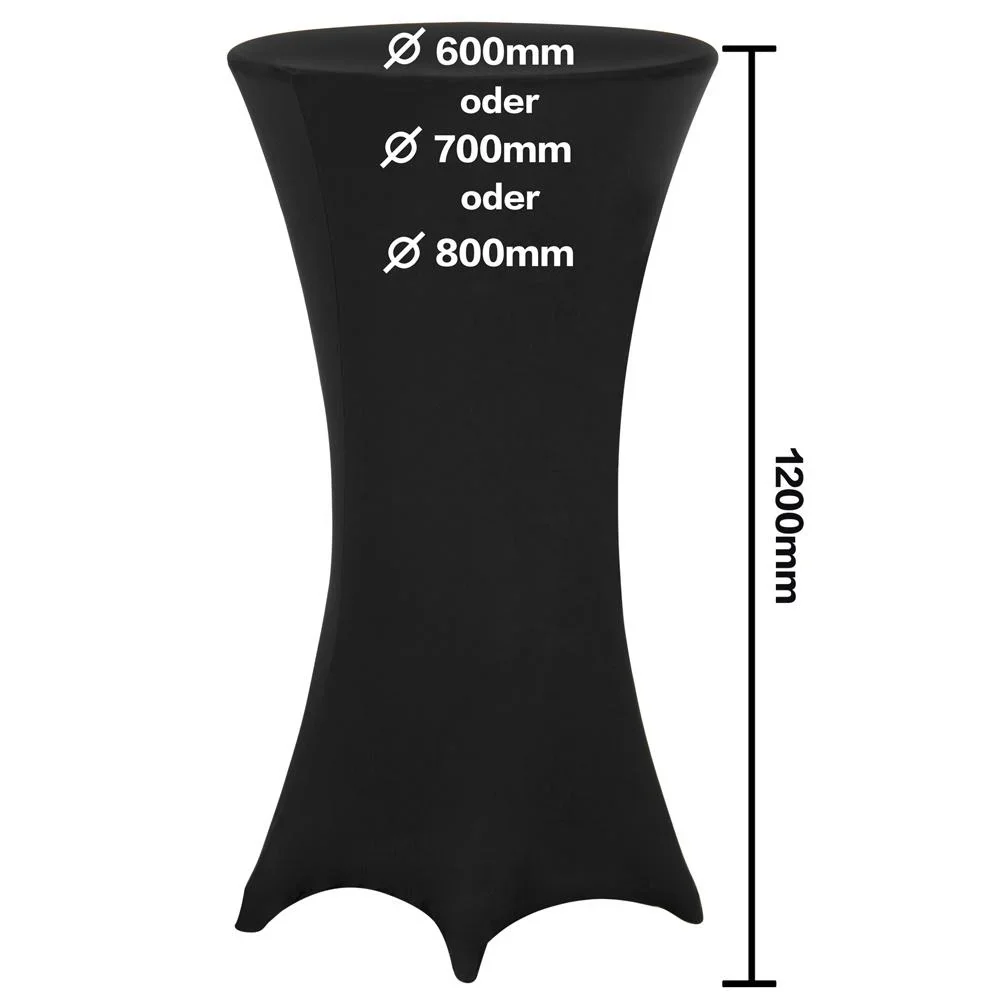 Tischabdeckung schwarz Ø70cm - 2