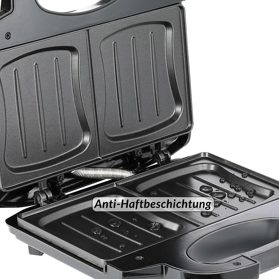 Sandwicheisen XL Schwarz/Silber 750W - 2