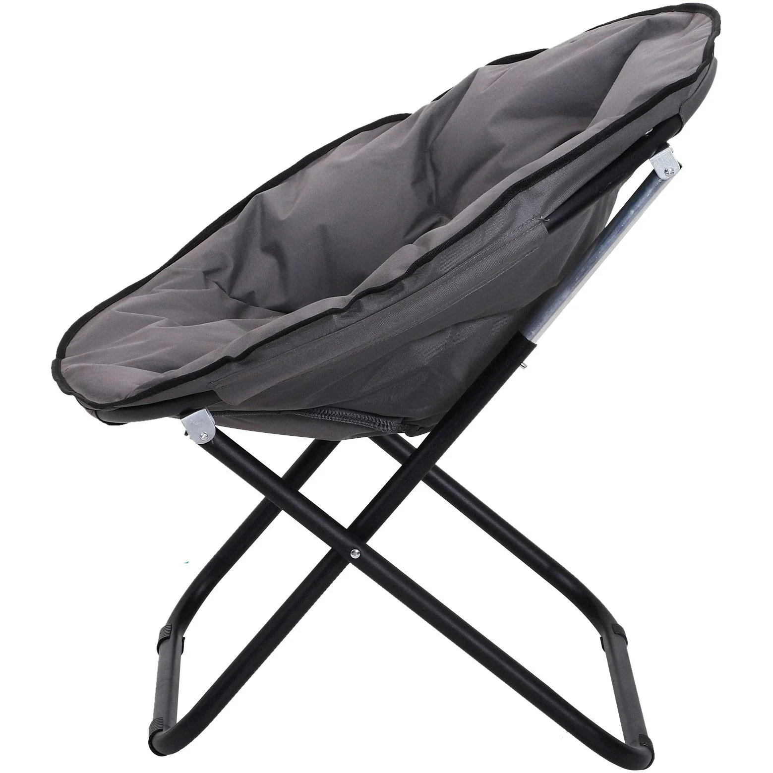 Klappstuhl Klappsessel Campingstuhl Gartenstuhl faltbar Grau 80 x 80 x 75 cm - 4