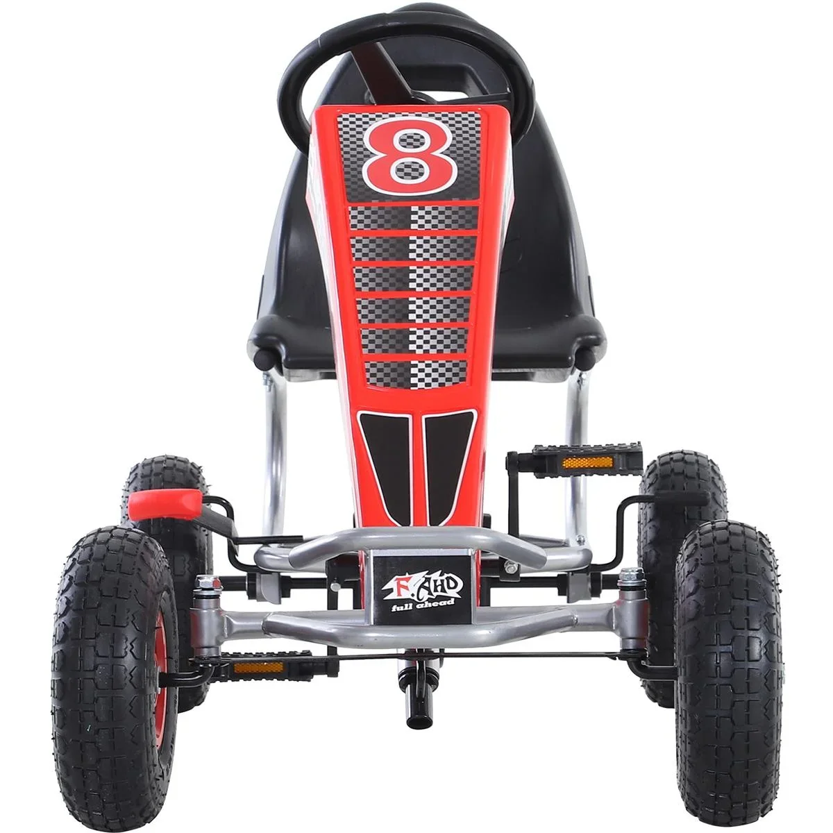 Go-Kart mit Handbremse rot - 1