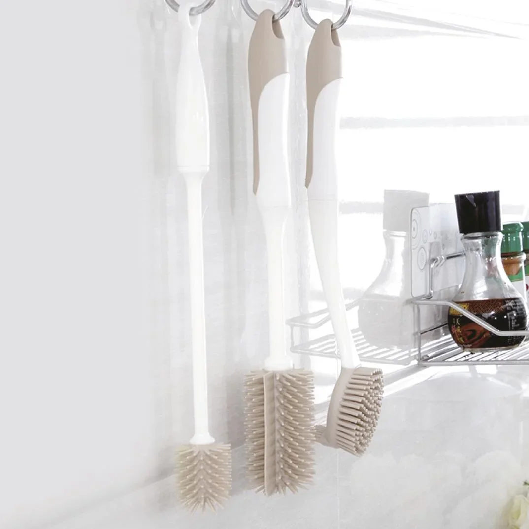 Silikon-Spülbürsten-Set, 3-teilig, Beige - 1