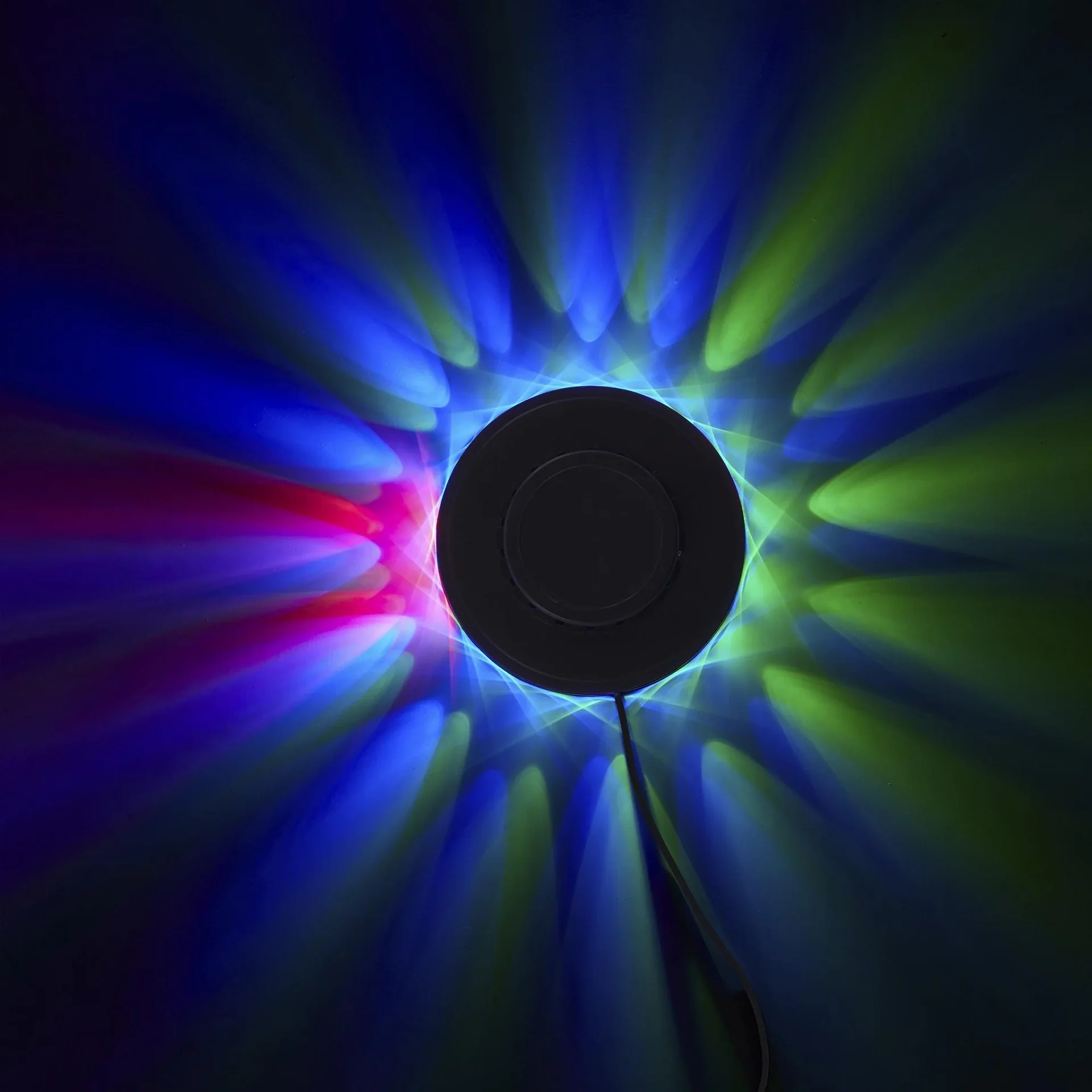 RGB-LED Lichtrad, 48 x RGB-LEDs, max. 3 Watt, Musiksensor und Farbwechsel - 0