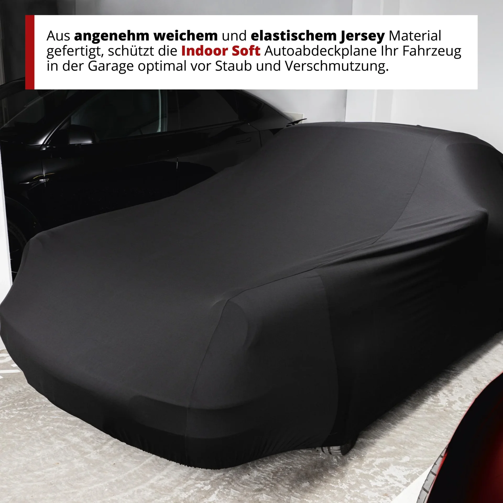 Autoplane Indoor Soft, PKW-Abdeckplane Größe M schwarz - 1