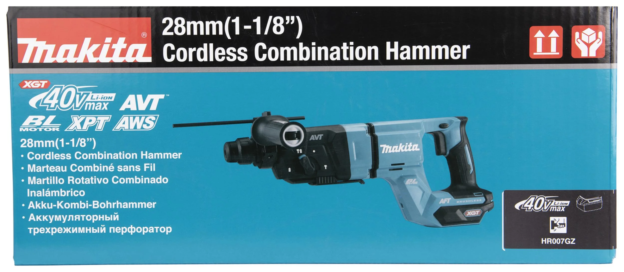 Akku-Kombihammer SDS-PLUS 40V max. (ohne Akkus, ohne Ladegerät) HR007GZ - 2