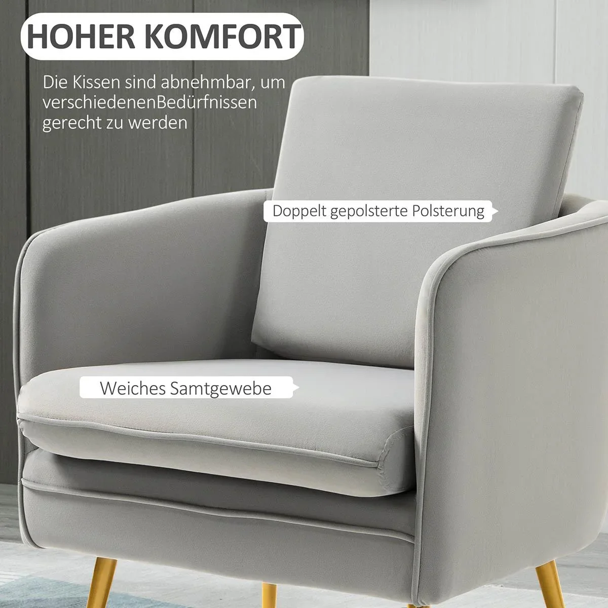 Gartenstuhl mit verstellbarer Rückenlehne - Aluminium/Mesh - Schwarz/Silber - 61 x 64 x 112 cm - 2