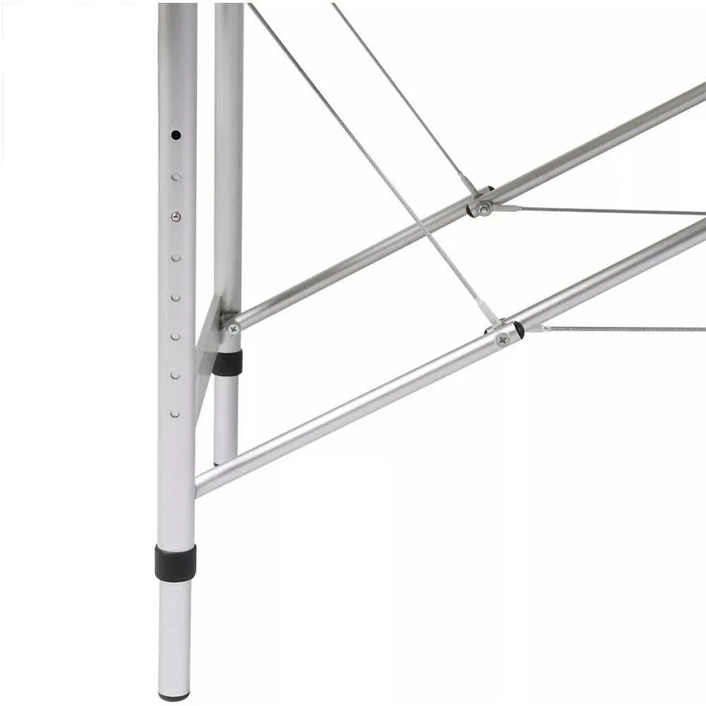 Klappbarer Massagetisch mit 2 Zonen Aluminiumrahmen rot - 3