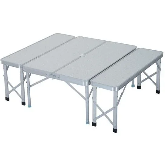 3tlg Campingtisch Klapptisch Picknicktisch inkl, 2 Bänke - 1