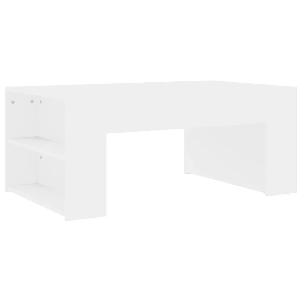 Couchtisch 100x60x42 cm Spanplatte weiß - 3