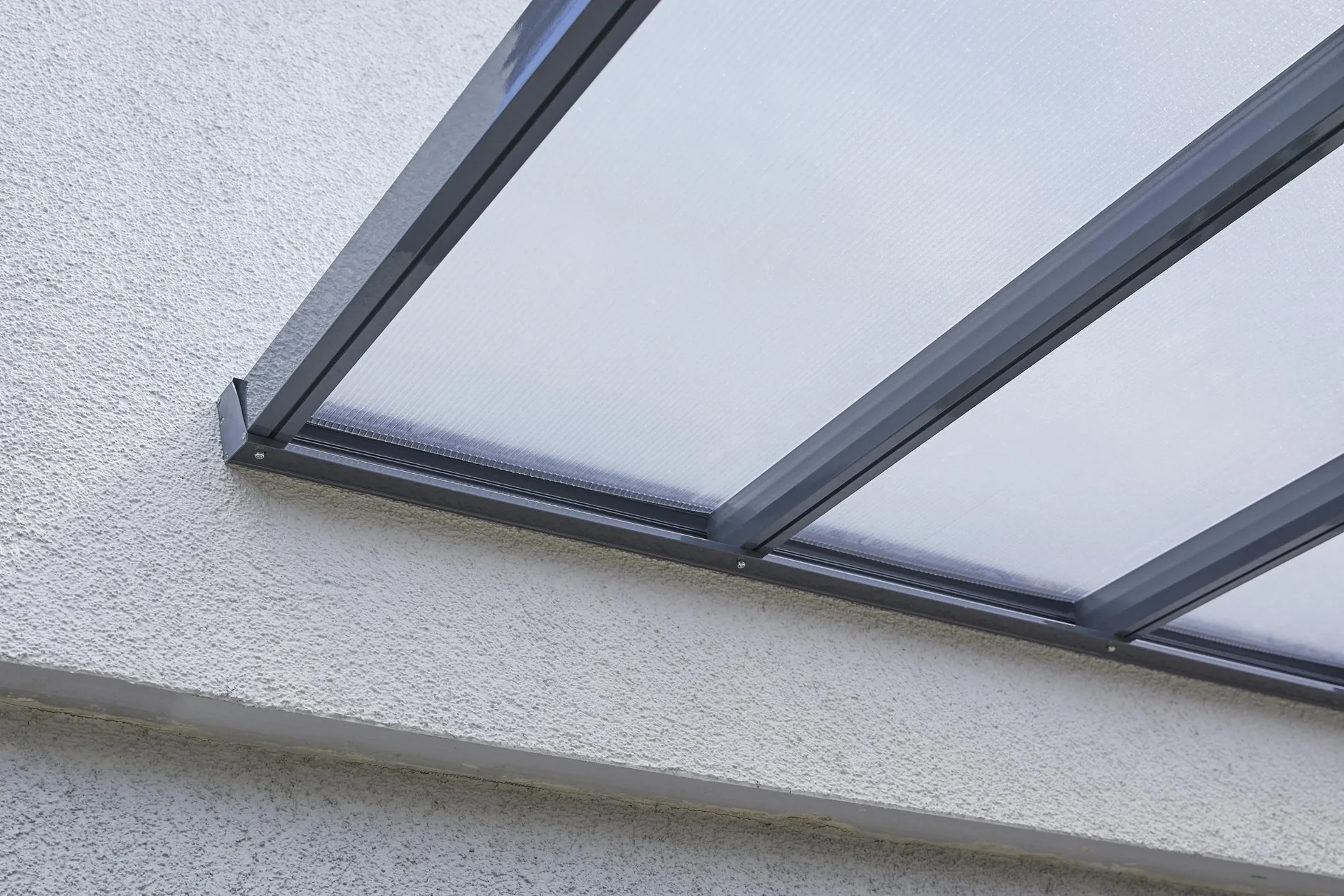 Terrassendach Bausatz, Farbe anthrazit, 5460 x 4060 mm - 4