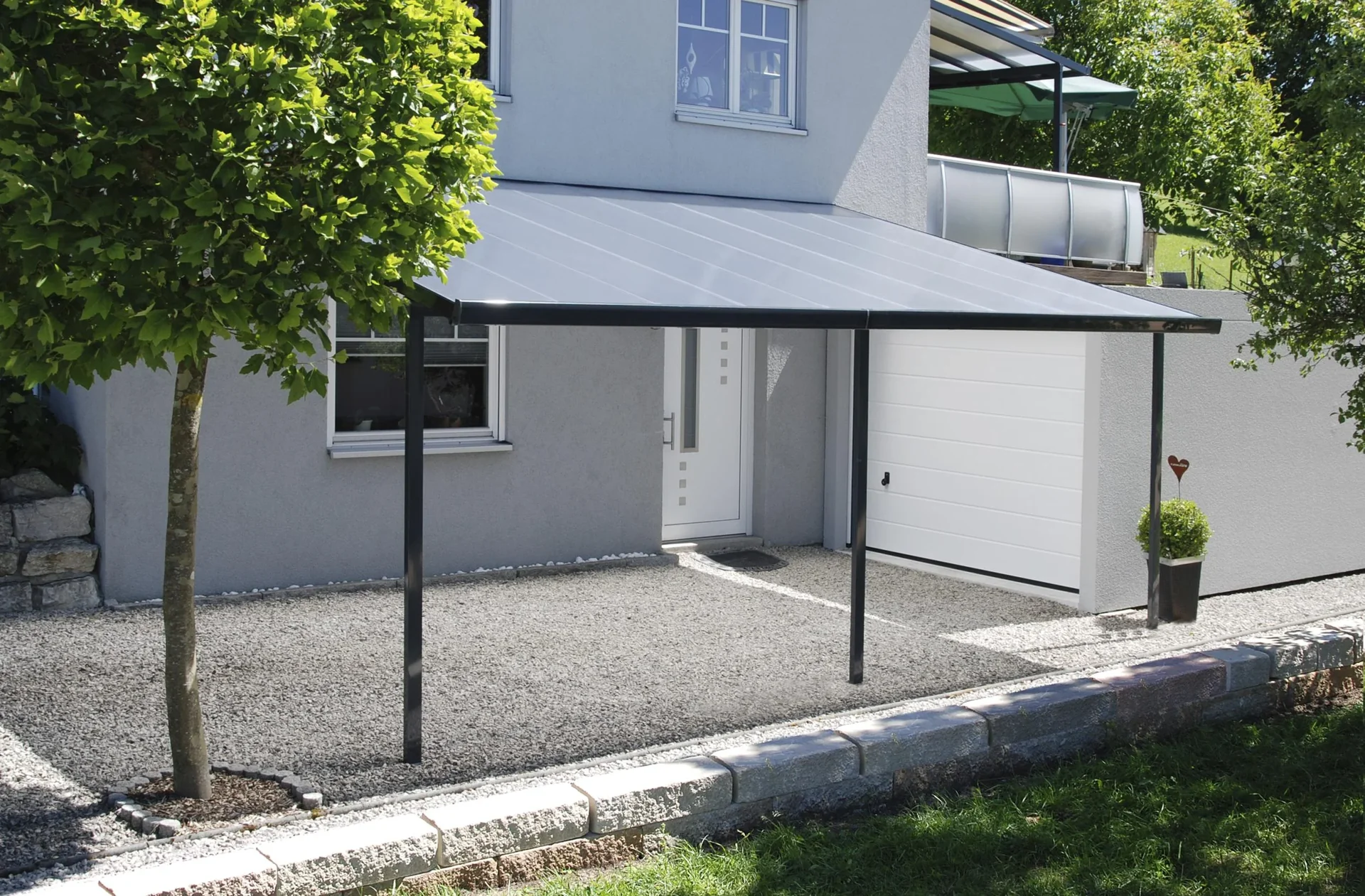 Terrassendach Bausatz, Farbe anthrazit, 5460 x 4060 mm - 7