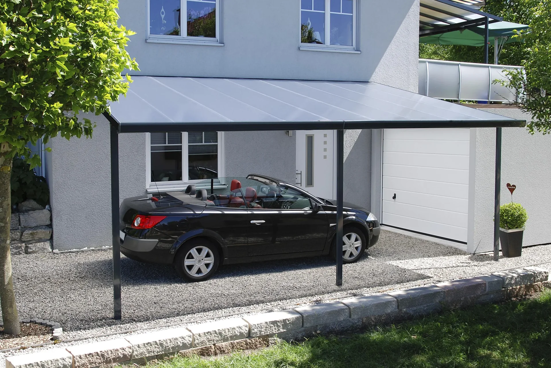 Terrassendach Bausatz, Farbe anthrazit, 5460 x 4060 mm - 8