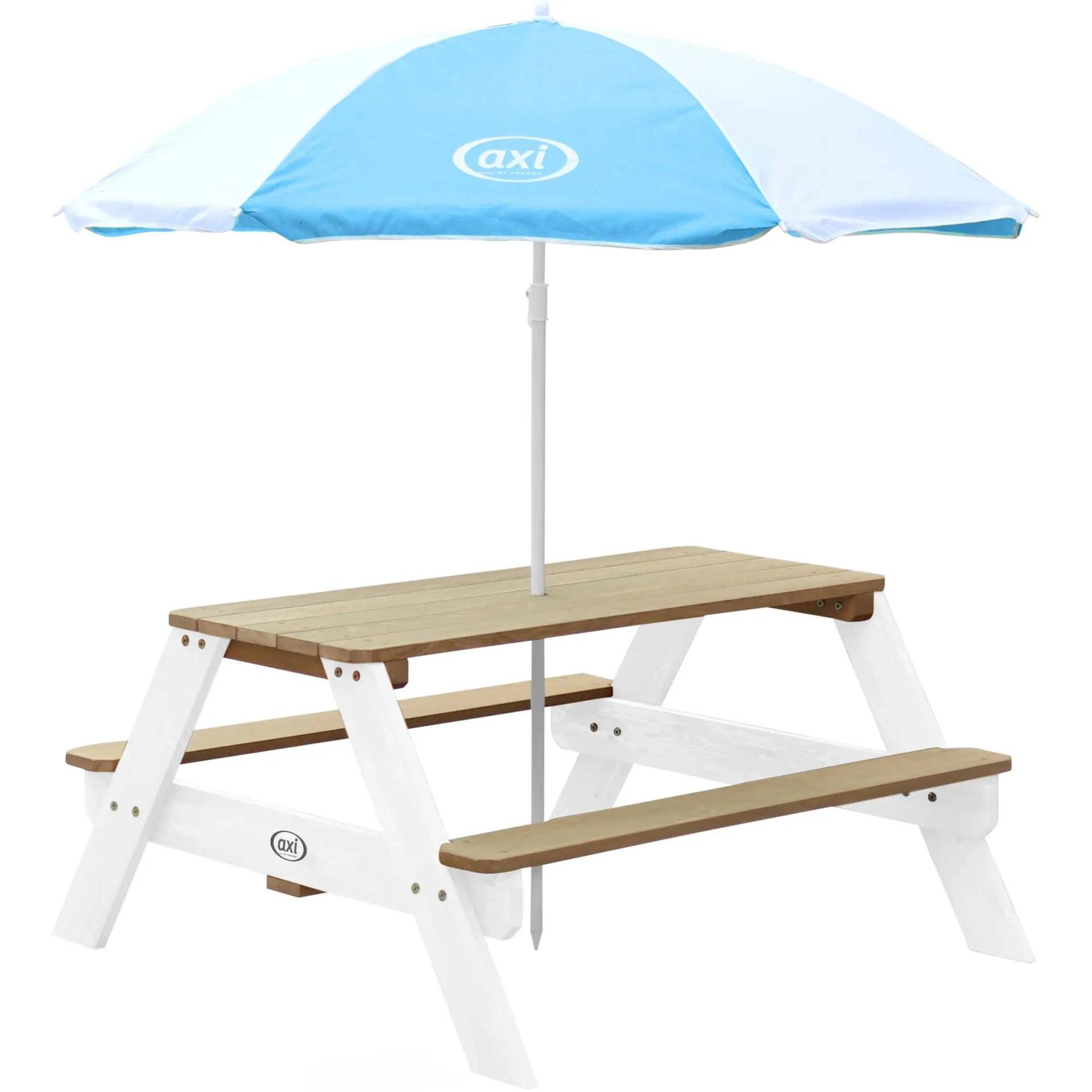 Regenschirm Ø125 cm - Blau/weiß - 3