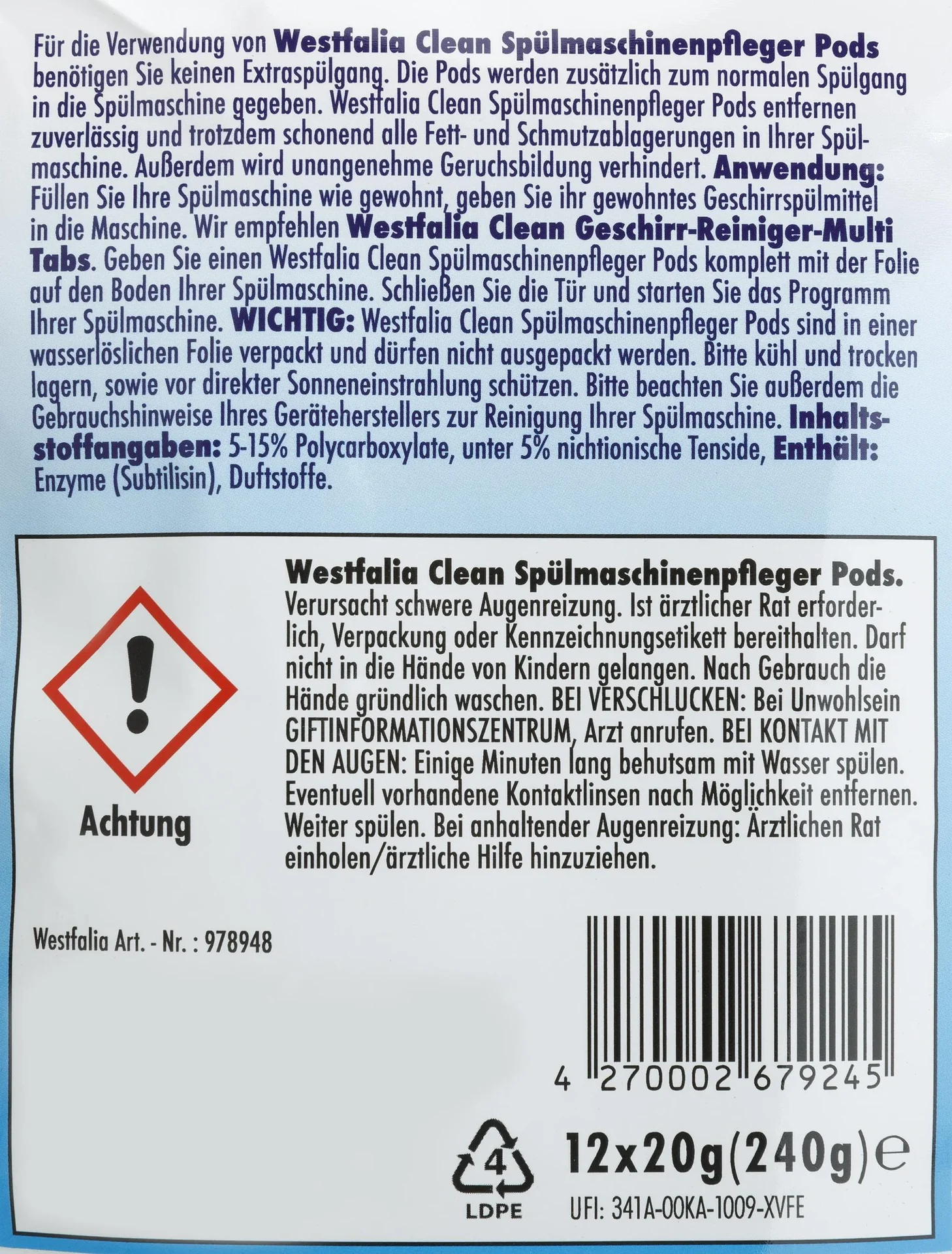 Reiniger Pods für die Spülmaschine 12er Set - 0