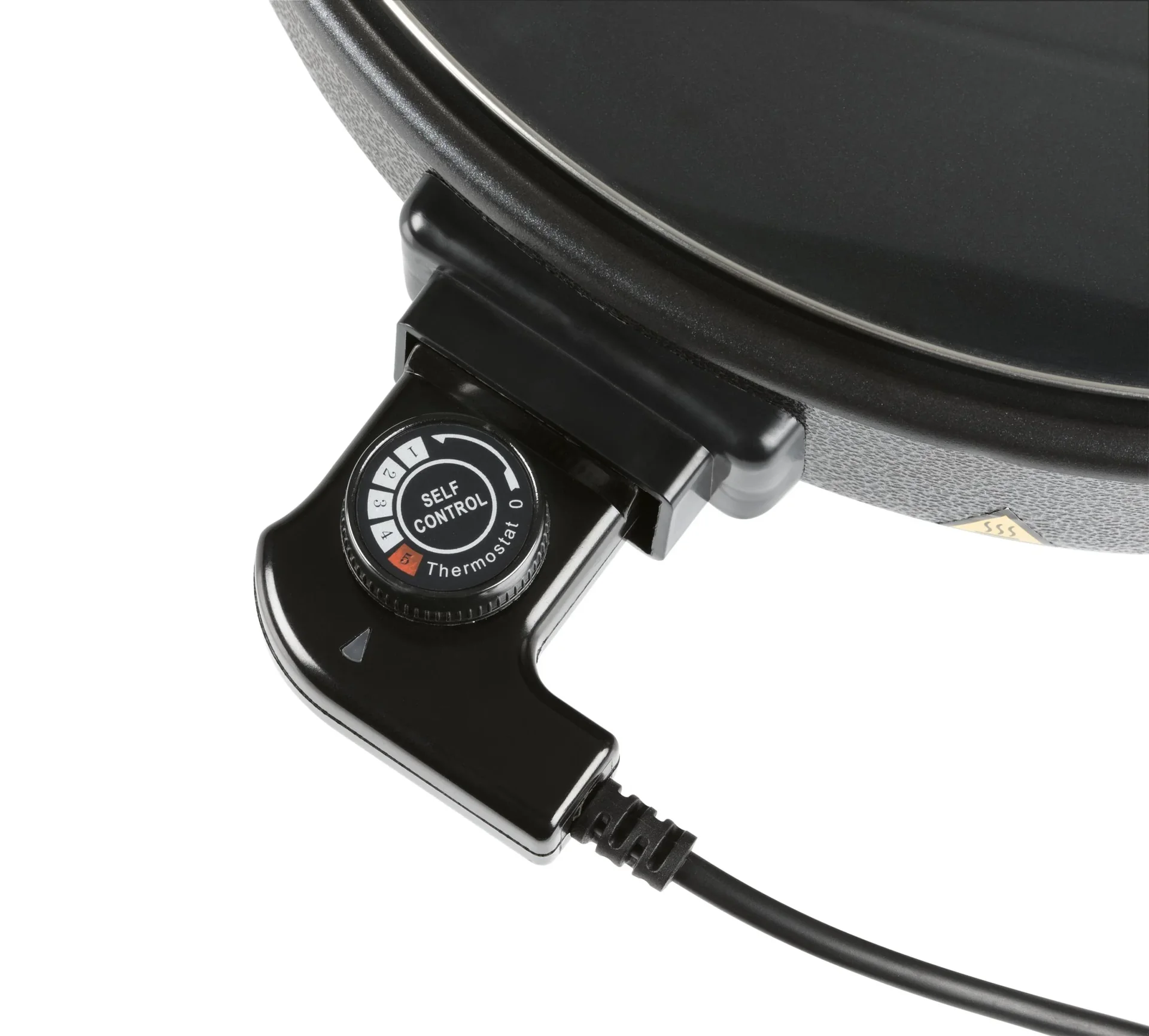 Pizza-Pfanne mit Deckel, elektrisch, Schwarz, 17,5 x 45 x 41 cm, 1500 Watt - 5