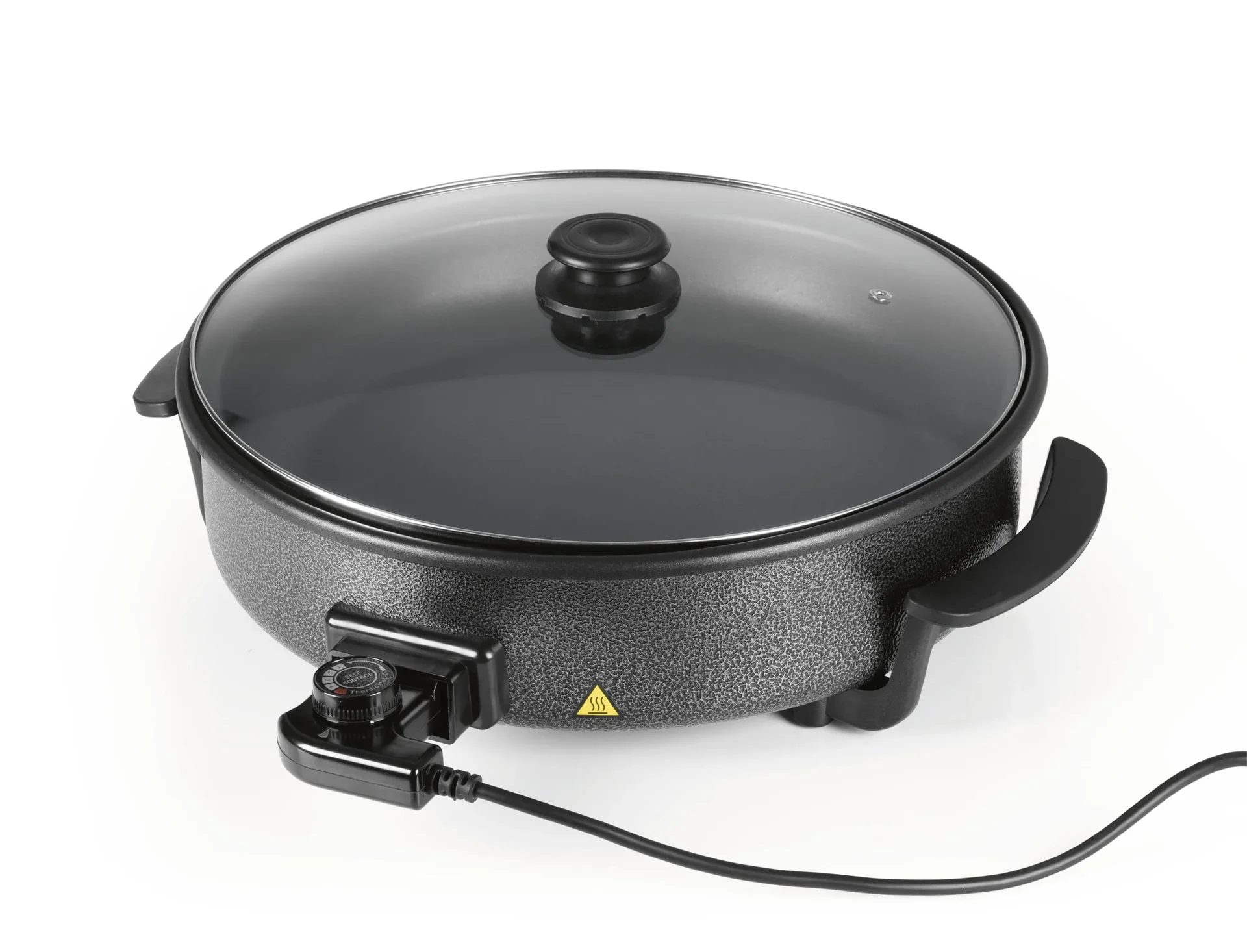 Pizza-Pfanne mit Deckel, elektrisch, Schwarz, 17,5 x 45 x 41 cm, 1500 Watt - 6