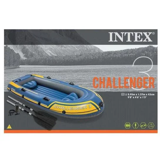 Schlauchboot Challenger 3 - 3-Personen - Inklusive Paddeln und Handpumpe - 5