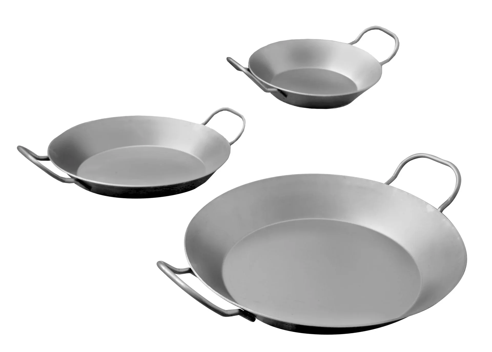 Eisenpfanne, 3er Set + GRATIS dazu Rezeptbuch - 1