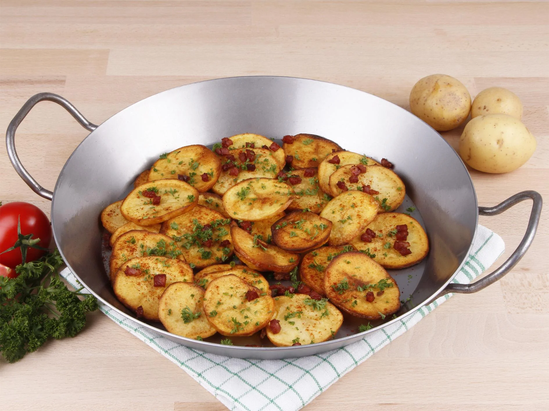 Eisenpfanne, 3er Set + GRATIS dazu Rezeptbuch - 3