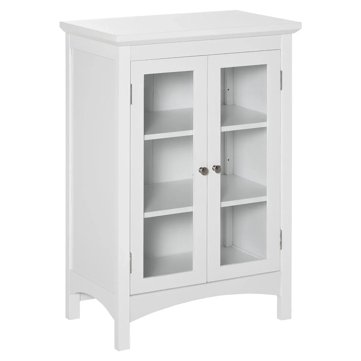 Kücheschrank Sideboard Kommode Aufbewahrungsschrank mit Glastür und verstellbarer Einlegeböden Esszimmer Wohnzimmer MDF - 0