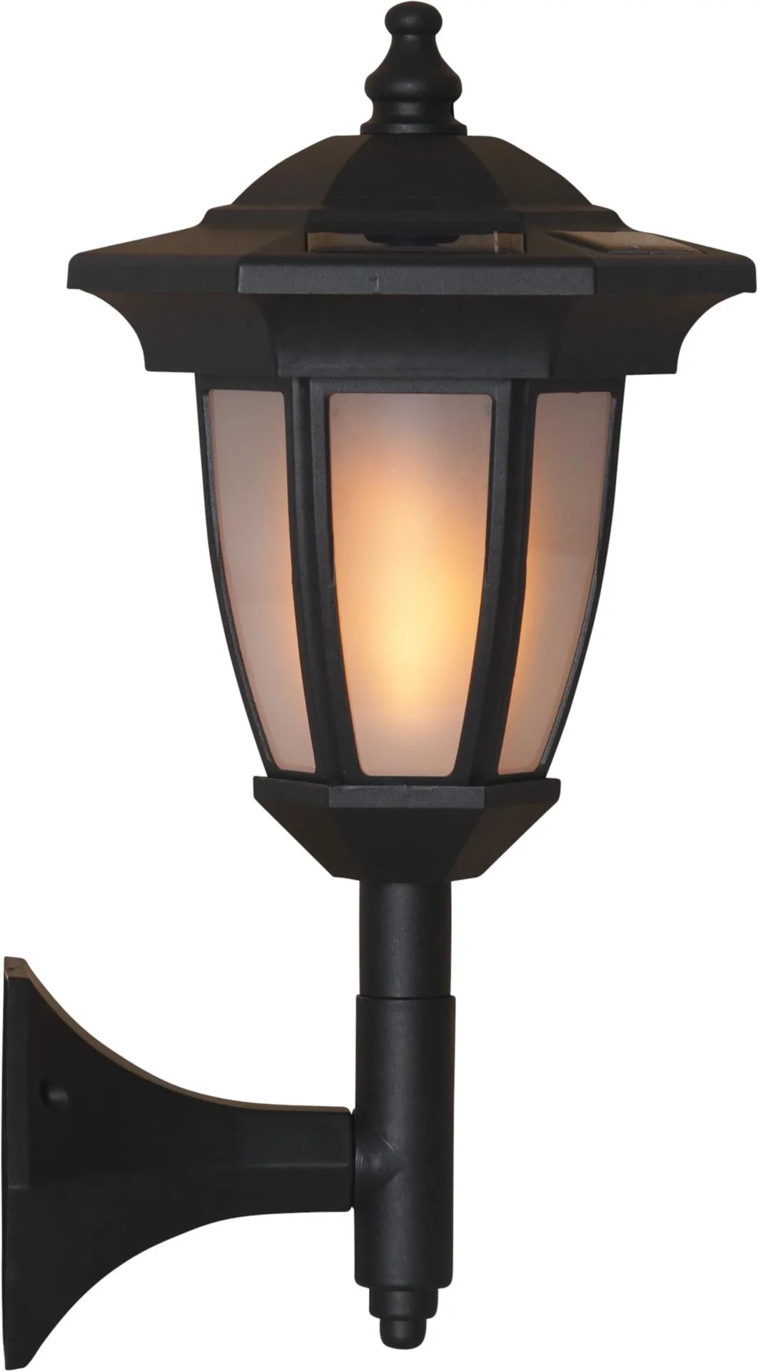 LED Solar Laterne "Flame" mit Flammeneffekt - 0