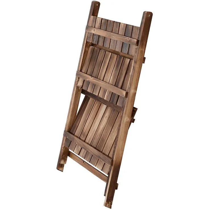 Pflanzentreppe L60 x W37 x H93cm 3 Stufen Tannenholz - 0
