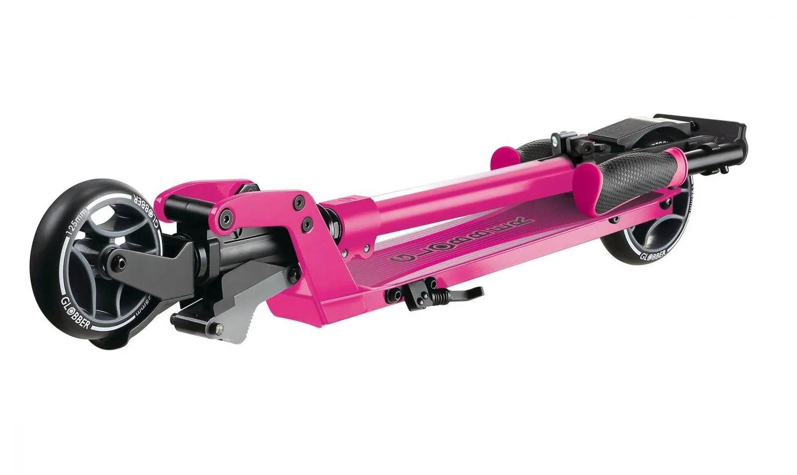 ONE K 165 DELUXE Tretroller, 165 mm, ABEC 7, höhenverstellbar, Handbremse, Klappmechanismus, schwarz - 0