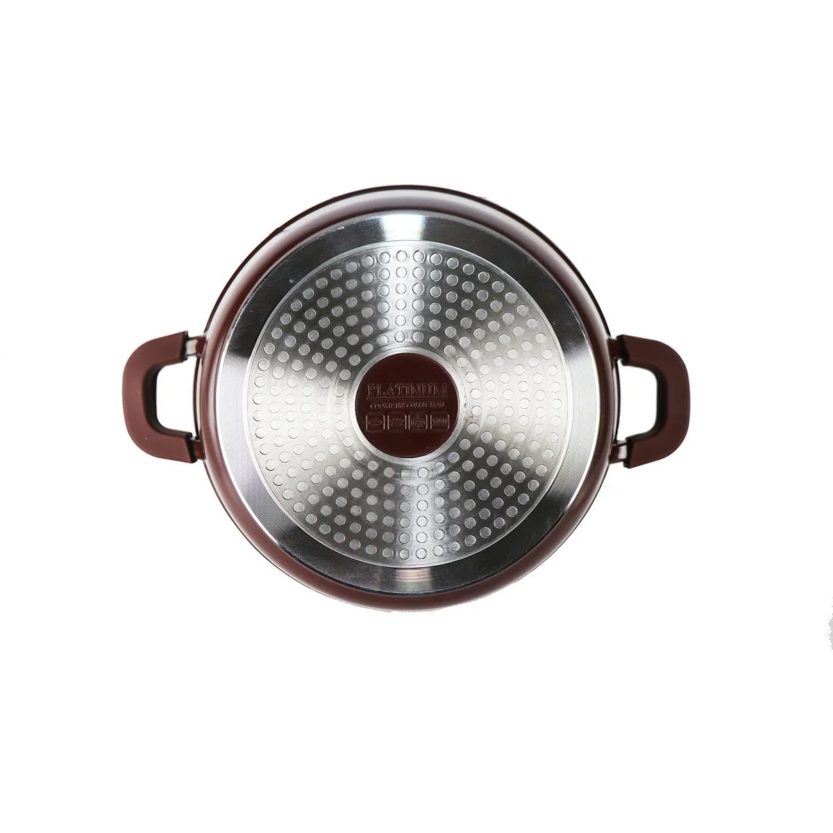 Bratentopf/Kasserolle - mit Deckel - 24 cm - Burgunderrot - 1