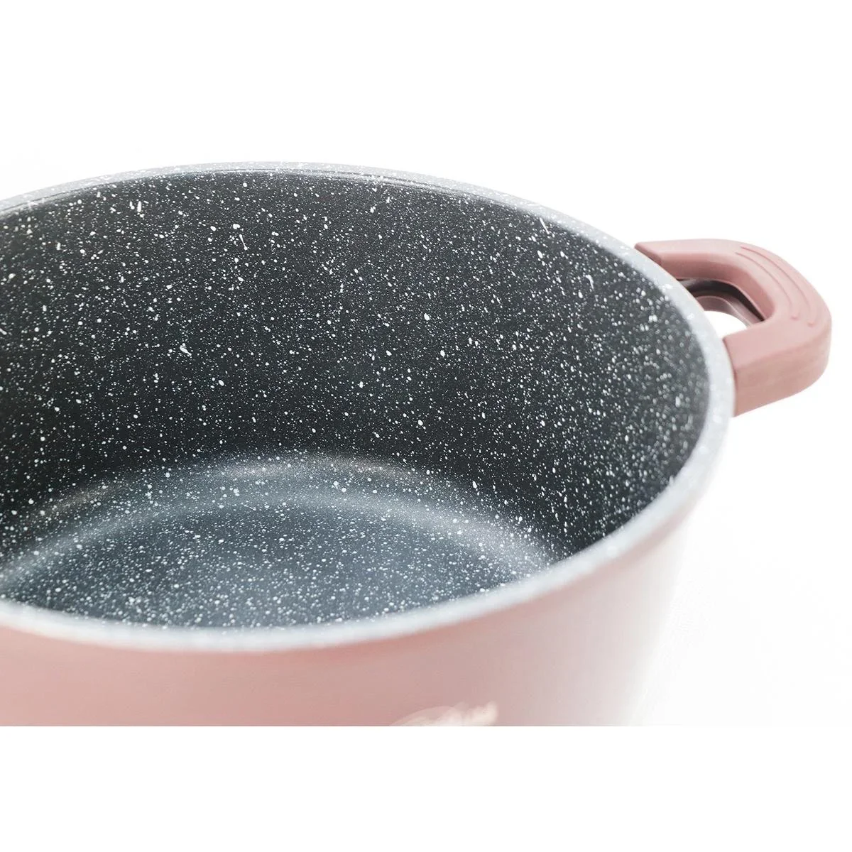 Bratentopf/Kasserolle - mit Deckel - 24 cm - Burgunderrot - 6