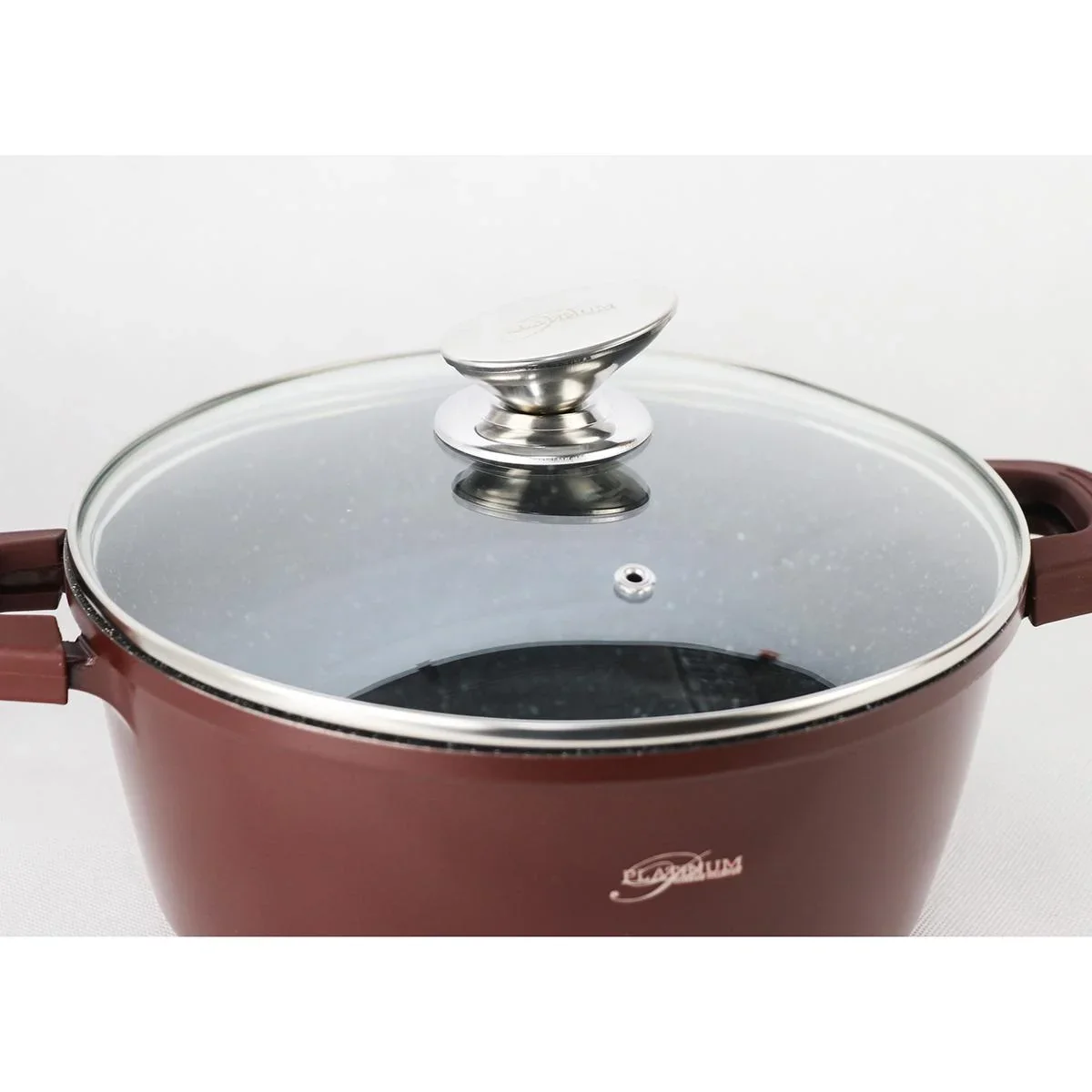 Bratentopf/Kasserolle - mit Deckel - 24 cm - Burgunderrot - 7