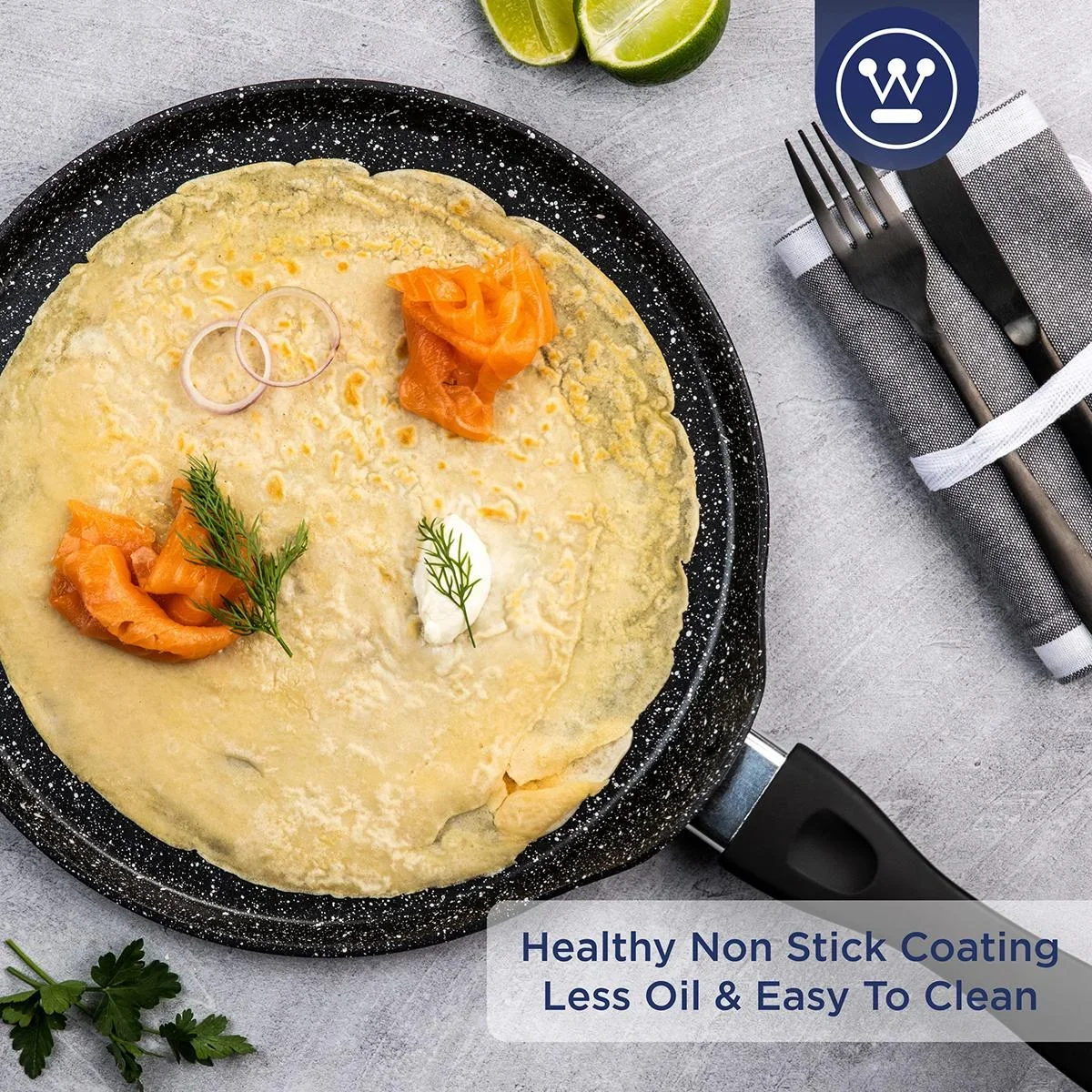 Bratpfanne Ø28 cm Schwarzer Marmor - 0