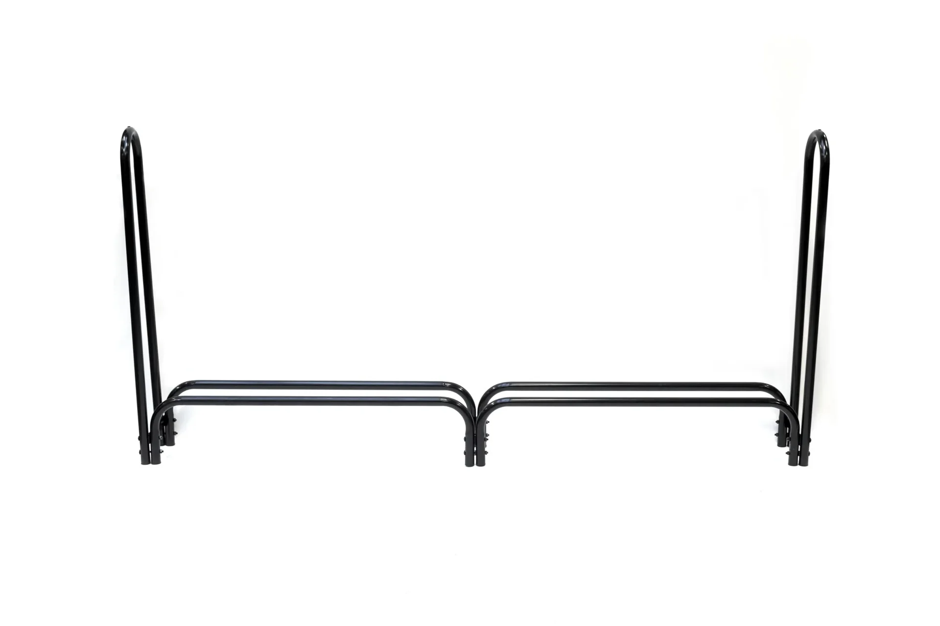 Kaminholz Kaminholzregal 244x25x118 cm Schwarz - 5