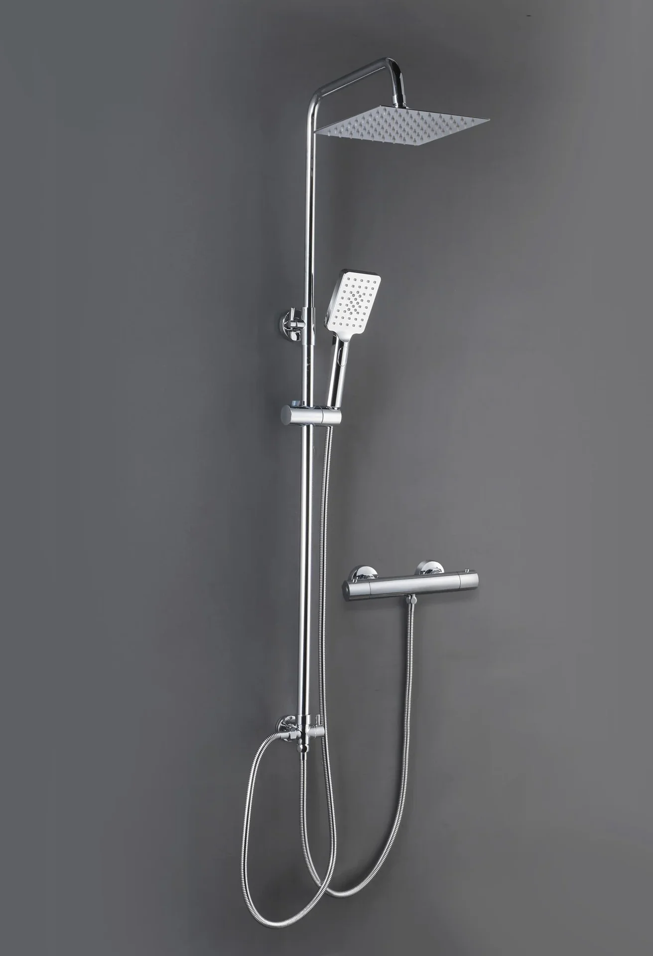 Duschthermostat / Duscharmatur mit Wassersparfunktion, Mischbatterie Standard-S-Anschlüsse G 1/2 - 0