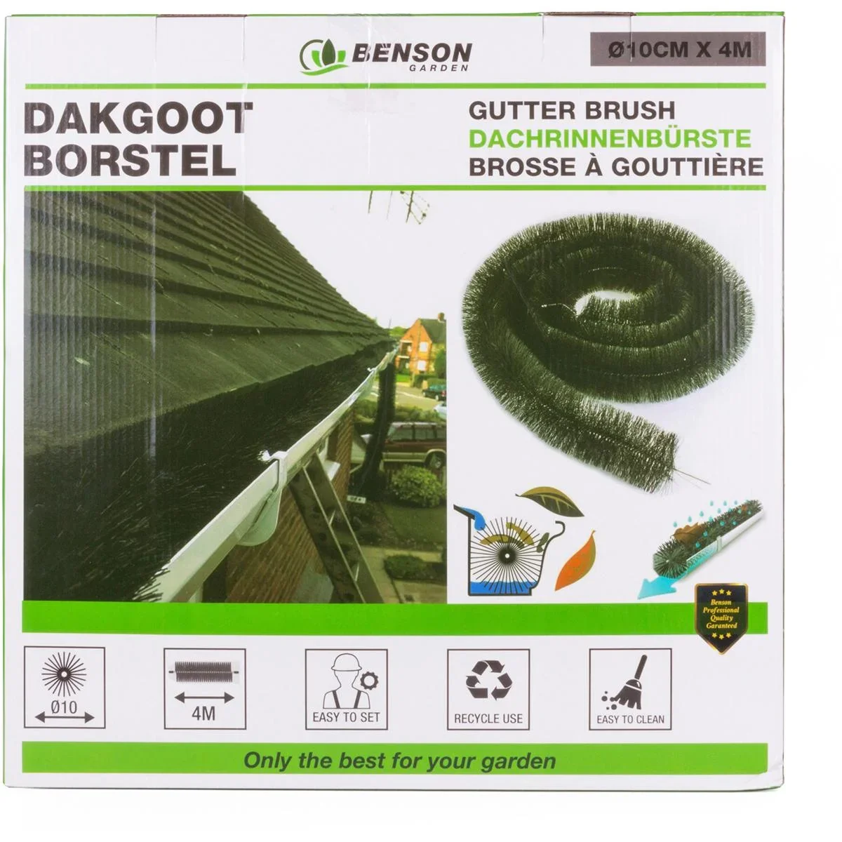 Dachrinnenbürste schwarz - Ø10 CM X 4 MTR - 2