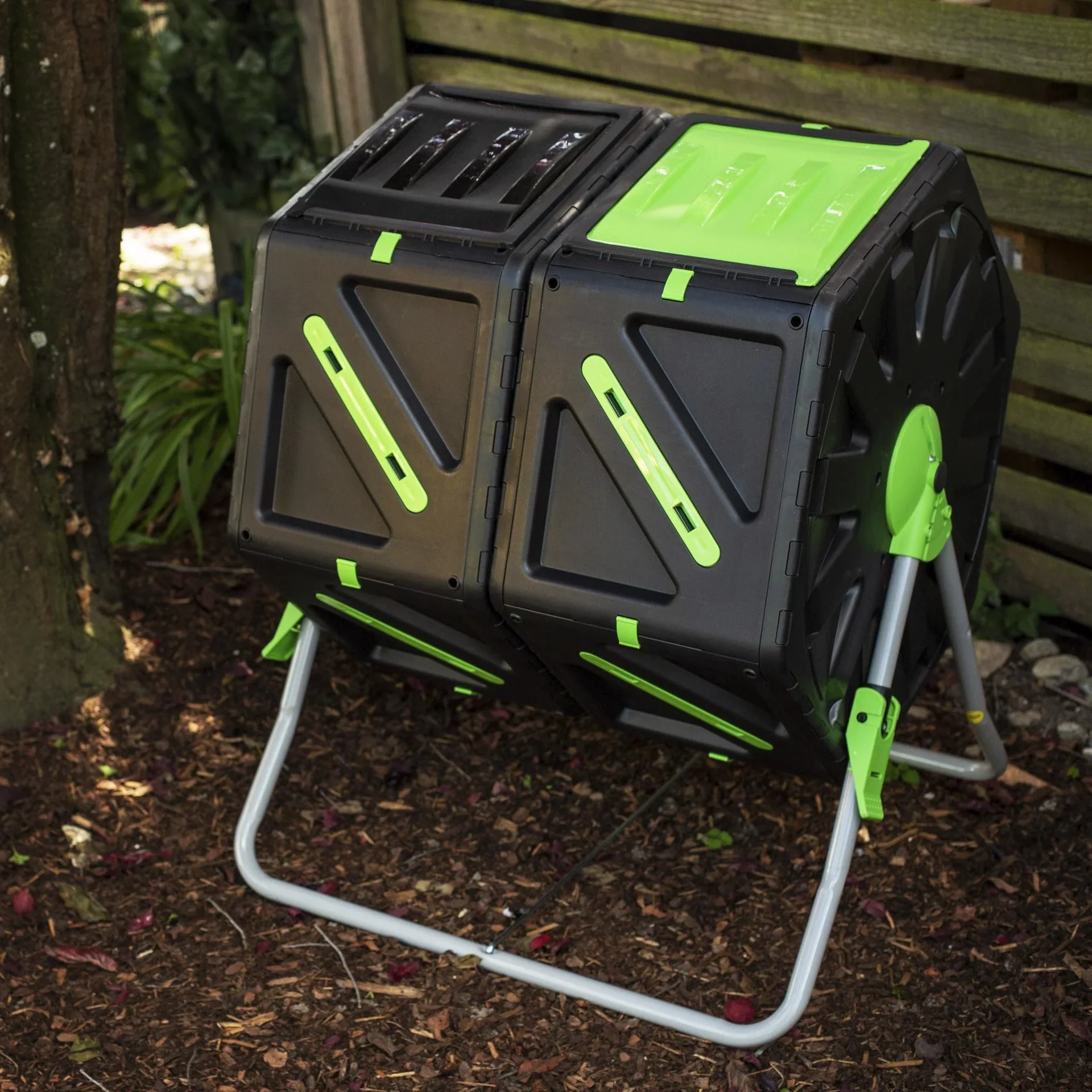 Trommel-Komposter, 2 Kammern, je 70 Liter - 0