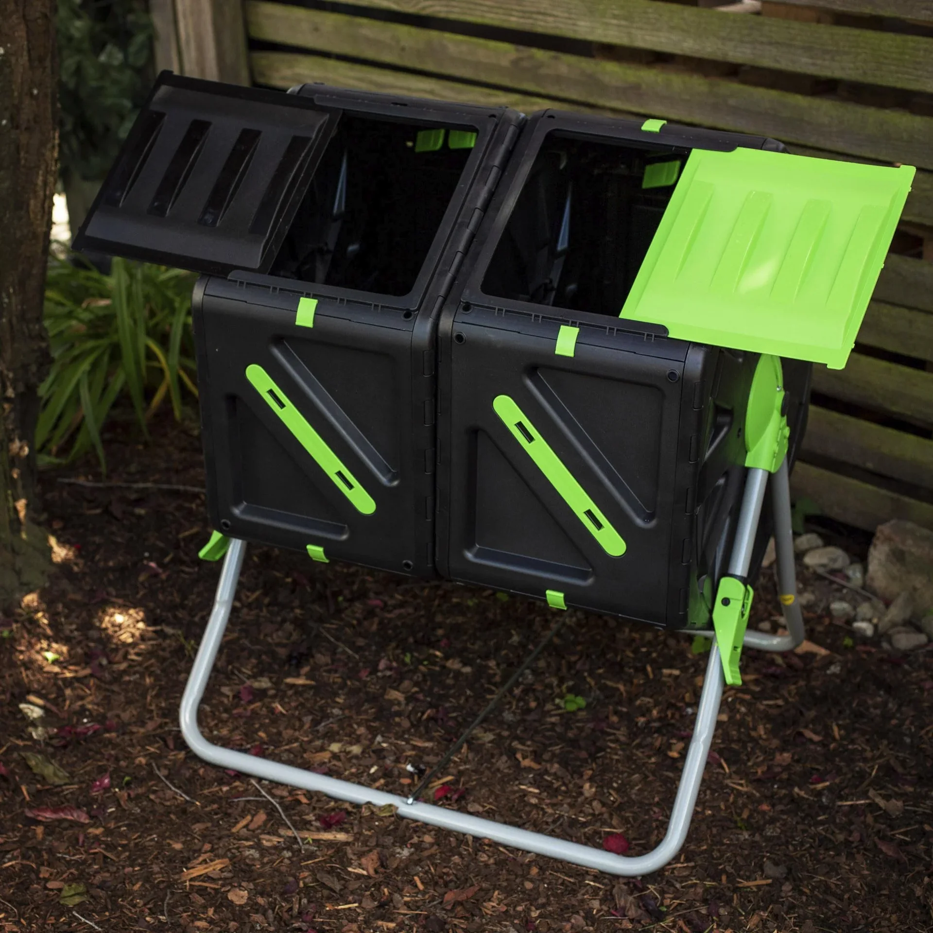 Trommel-Komposter, 2 Kammern, je 70 Liter - 1