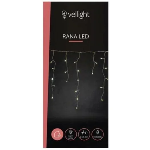 Vellight Eiszapfen-Weihnachtsbeleuchtung - 2 x 1,3 M - 150 LEDs - Warmweiß - Innen & Außen - 4
