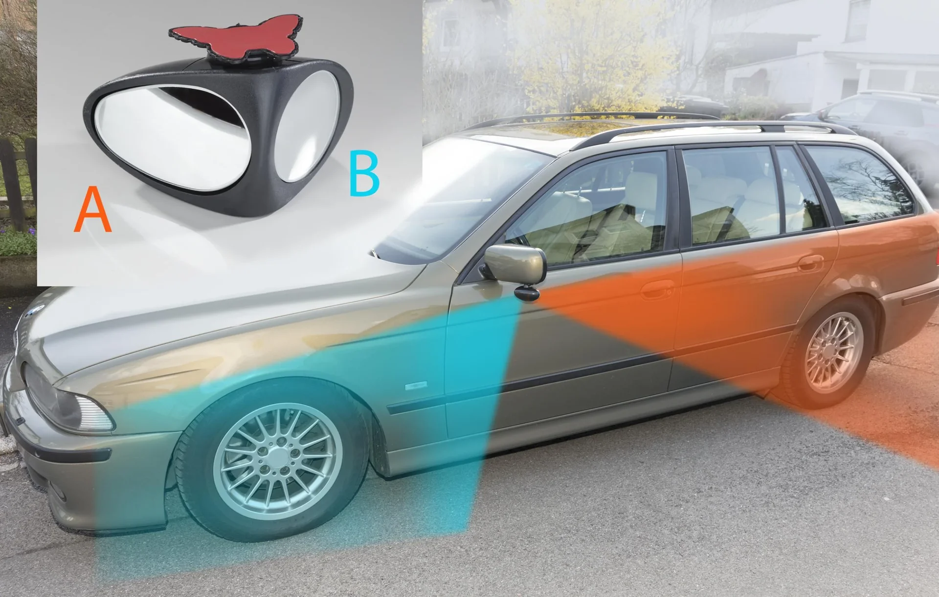 Toter-Winkel-Spiegel "TWIN" - Zusatzaußenspiegel 2 in 1 - 1