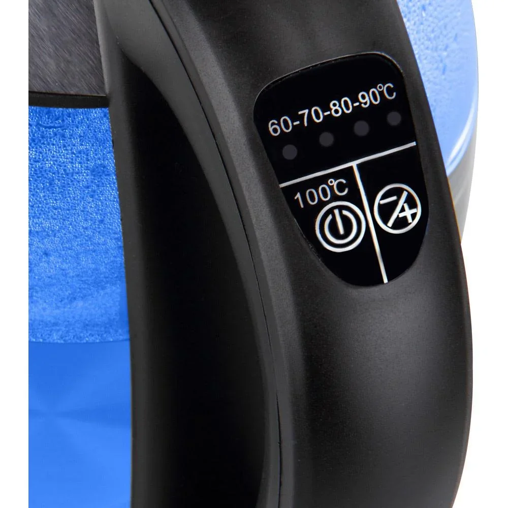 Wasserkocher Glas/Edelstahl mit LED-Farbwechsel 1,8l schwarz-silber - 4