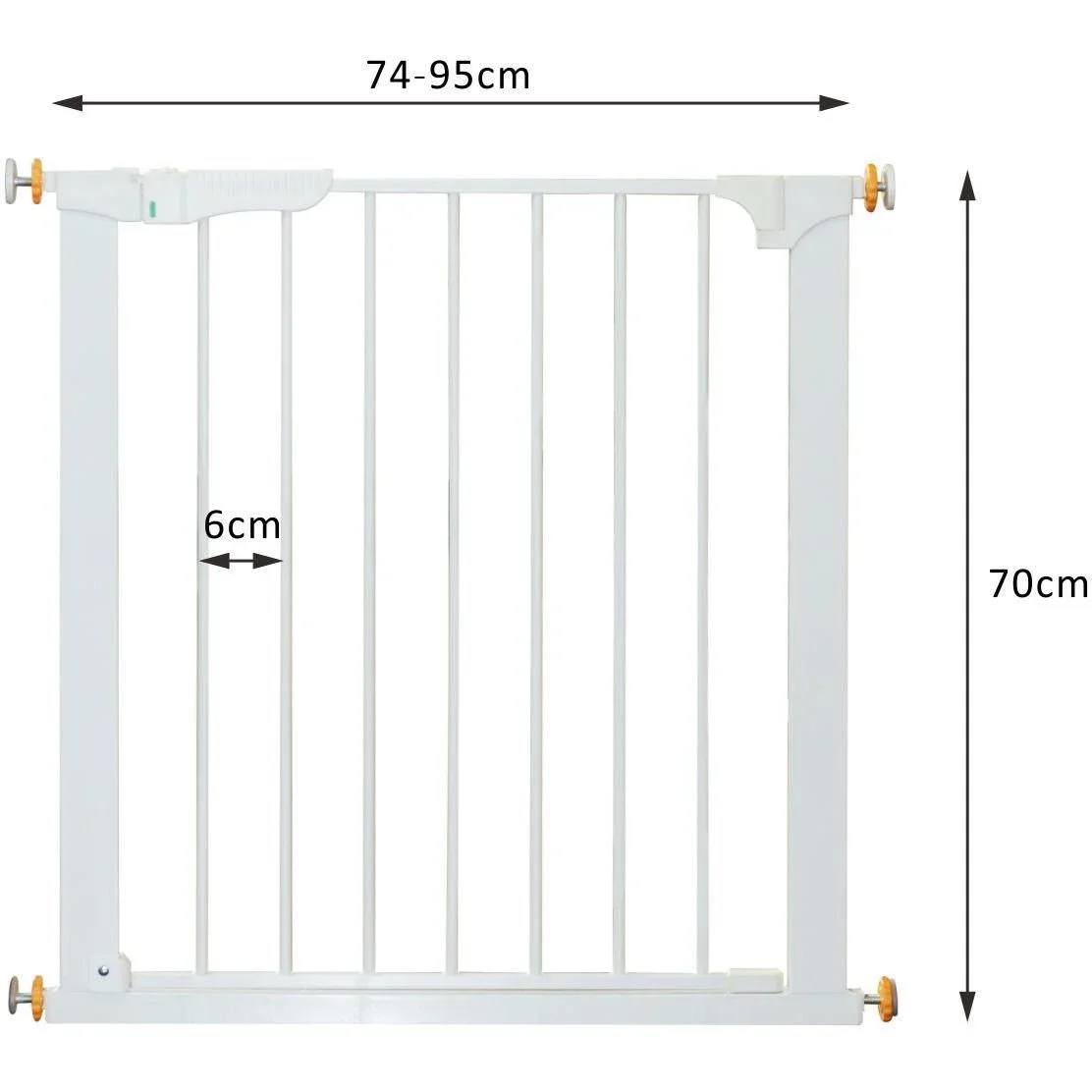 Türschutzgitter Hundegitter Türgitter 74-95 cm - 5