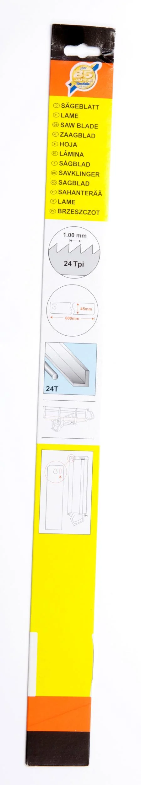 Zusatz Sägeblatt für Metall, 24 Zähne/1" - 2