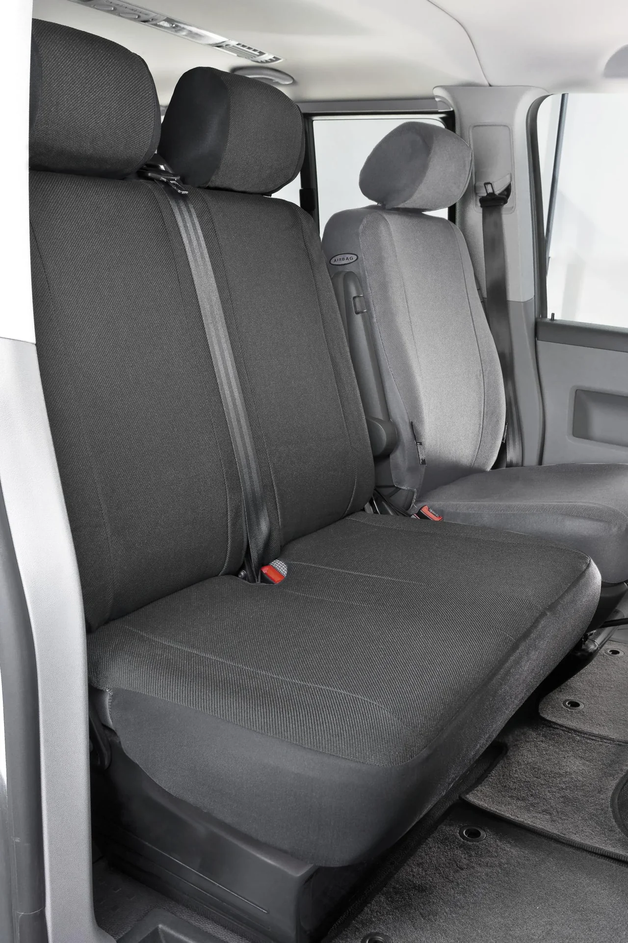 Passform Sitzbezüge VW T5 für Doppelbank vorne aus Stoff ab BJ 04/2003 bis 08/2009 - 0