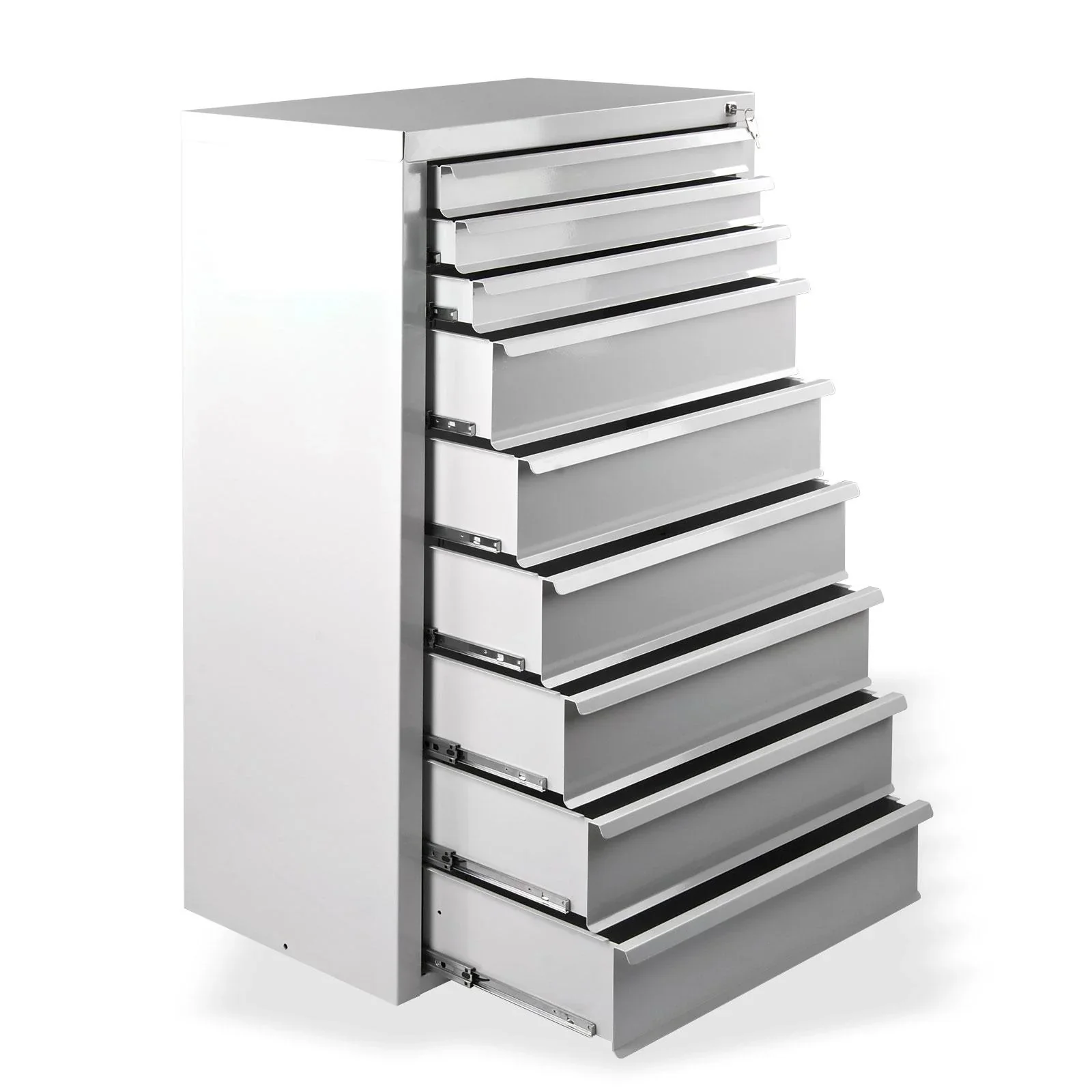 Schubladenschrank / Werkzeugschrank mammut, 9 Schubladen, RAL 7035 - 4