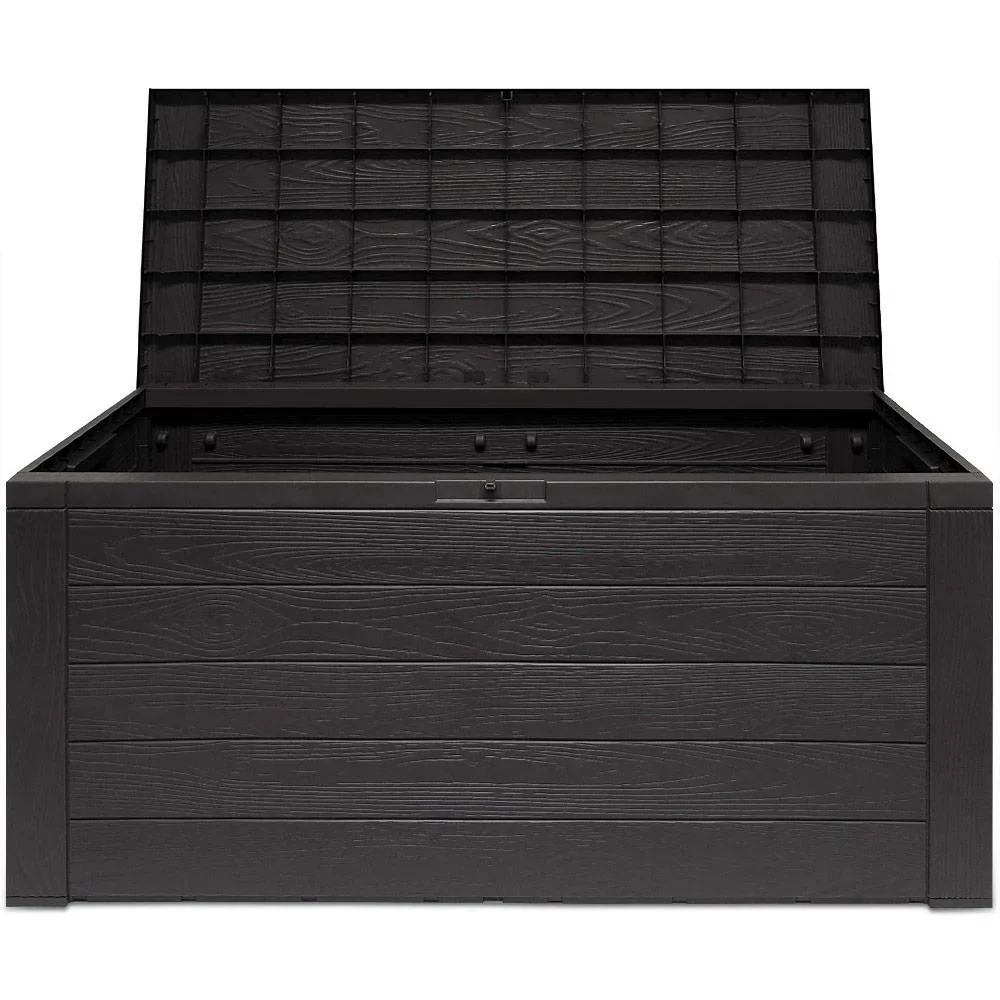 Aufbewahrungsbox anthrazit 120 x 46 x 57cm - Outdoor - Geeignet für Terrasse, Balkon und Garten - 2