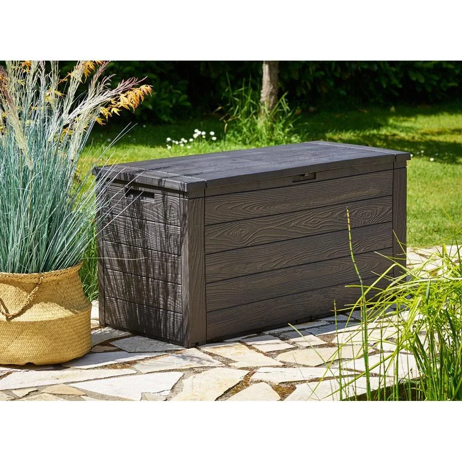 Aufbewahrungsbox anthrazit 120 x 46 x 57cm - Outdoor - Geeignet für Terrasse, Balkon und Garten - 6