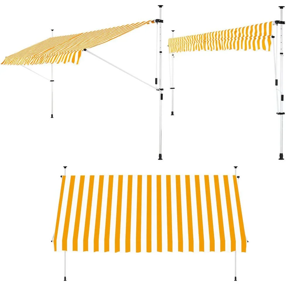 Klem Sonnensegel gelb/weiß 250cm - 1