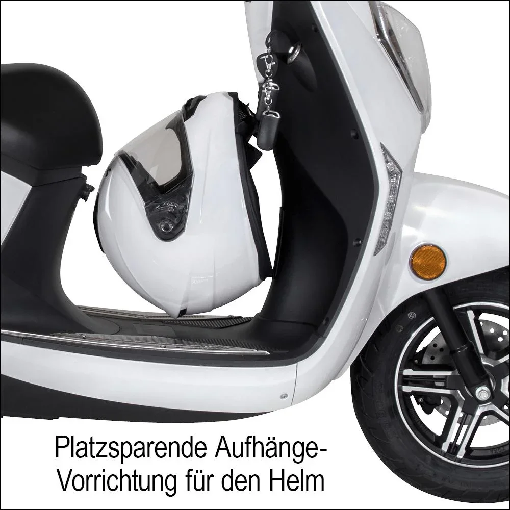 Kompakt E-Roller "Roma" 45 km/h schwarz - 1